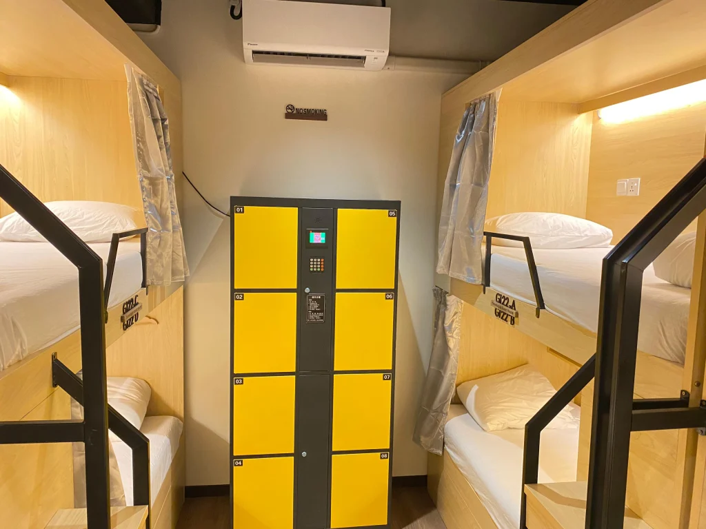 The female dormitory at Travelogue Guesthouse, Bukit Bintang, Kuala Lumpur